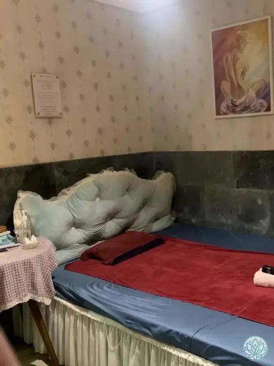 마사지 베드 클로즈업